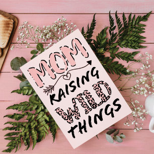 Mam Raising Wild Things Quote Funny Moederdag Kaart