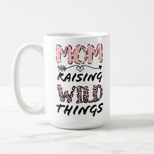 Mam Raising Wilde Dingen citeert Funny Leopard Pri Koffiemok (Links)