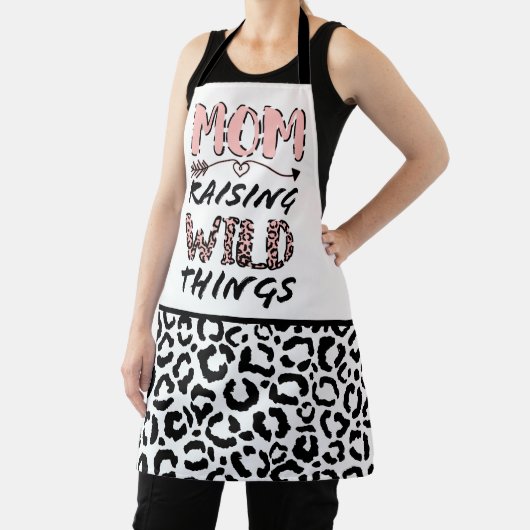 Mam Raising Wilde Dingen citeert Funny Leopard Pri Schort (Insitu)