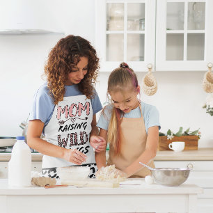 Mam Raising Wilde Dingen citeert Funny Leopard Pri Schort