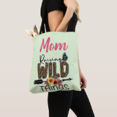 Mam Raising Wilde Dingen citeert Funny Leopard Pri Tote Bag (Dichtbij)