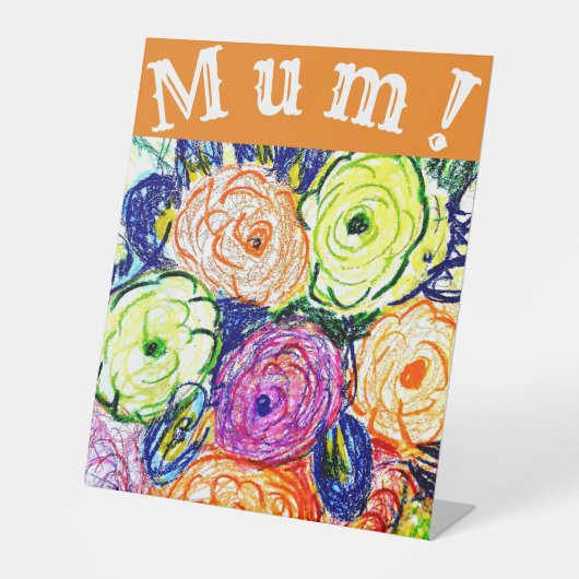 MAM! RECLAMEBORD MET VOETSTUK (Voorkant)