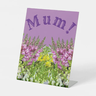 MAM! RECLAMEBORD MET VOETSTUK