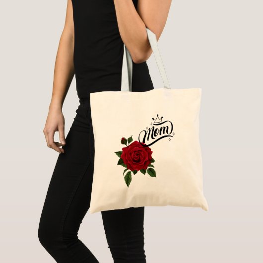 Mam Red Rose Canvas tas (Voorkant (product))