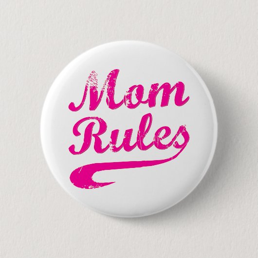 Mam Regels Funny Gezegde Button (Voorkant)