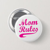 Mam Regels Funny Gezegde Button (Voorkant /achterkant)