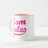 Mam Regels Funny Gezegde Mok (Voorkant links)