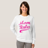 Mam Regels Funny Moederdag Gezegde T-shirt (Voorkant volledig)