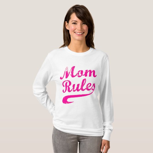 Mam Regels Funny Moederdag Gezegde T-shirt (Voorkant volledig)