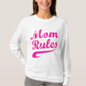 Mam Regels Funny Moederdag Gezegde T-shirt (Voorkant)