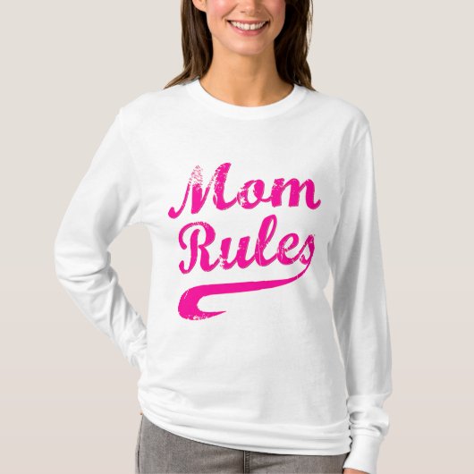 Mam Regels Funny Moederdag Gezegde T-shirt (Voorkant)
