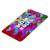 MAM REGELS Kleurrijke Bloemen Moederdag geschenken Magneet (Linkerzijde)