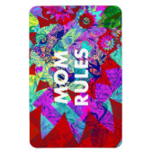 MAM REGELS Kleurrijke Bloemen Moederdag geschenken Magneet (Verticaal)