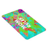 MAM REGELS Kleurrijke Bloemen Moederdag Gifts blau Magneet (Rechterzijde)