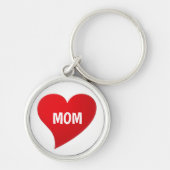 Mam rode grote hartslag schattig moderne grafische sleutelhanger (Voorkant)