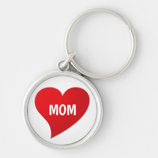 Mam rode grote hartslag schattig moderne grafische sleutelhanger (Voorkant)