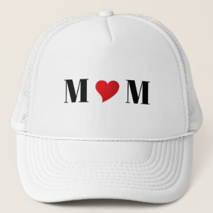 Mam rood hart, ma, Moederdag, cadeautje voor geboo Trucker Pet