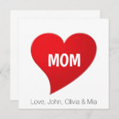 Mam roodhars aangepaste tekst minimalistische scha (Voorkant / Achterkant)