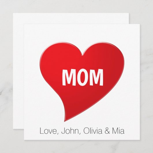 Mam roodhars aangepaste tekst minimalistische scha (Voorkant / Achterkant)