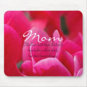 Mam Roze en Red Floral Mousepad Muismat (Voorkant)
