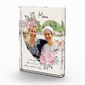 Mam Roze Floral Gold Geometric Heart Shaped Fotoblokken (Rechts)