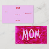 Mam roze roze I-profielkaart Contactkaartje (Voorkant / Achterkant)