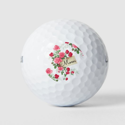 Mam Rozen Floral Golf Balls Golfballen (Voorkant)