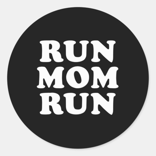 Mam runnen Marathon met spectator Ronde Sticker (Voorkant)