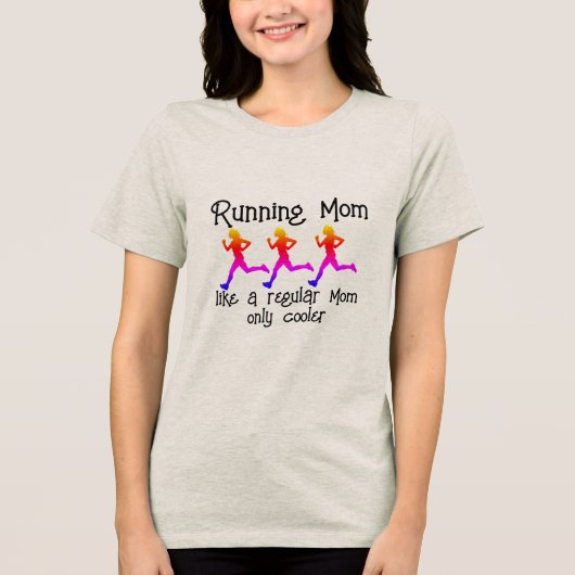 Mam runnen Tri-Blend shirt (Voorkant)