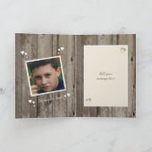 Mam Rustic Birthday Foto Kaart (Binnen)