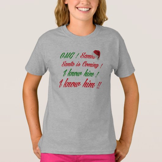 Mam santa komt met een grappig kerstdesign T-Shirt (Voorkant)