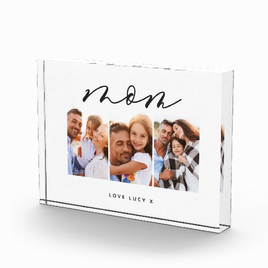 mam schattig modern script multi foto gift (Rechts)