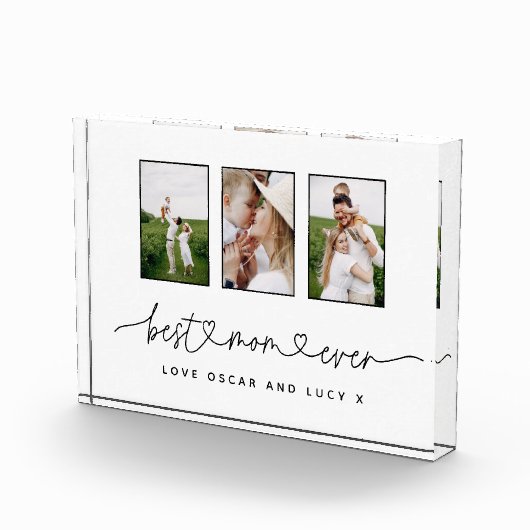 Mam schattig modern script multi foto gift (Rechts)