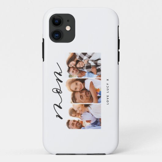 mam schattig modern script multi foto gift Case-Mate iPhone case (Achterkant)