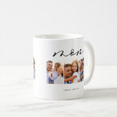 mam schattig modern script multi foto gift koffiemok (Voorkant rechts)