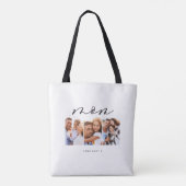 mam schattig modern script multi foto gift tote bag (Achterkant)