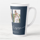 Mam schattige moderne script multi foto gift latte mok (Rechts)