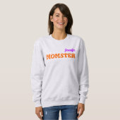 Mam Schattige Oktober Halloween Momster Ash Trui (Voorkant volledig)