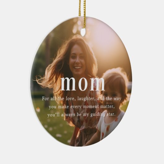 mam | Sentimentele foto KeepSake Kerstmis Keramisch Ornament (Rechts)