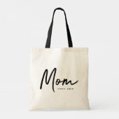Mam sinds 20XX Modern Eenvoudig Chic Tote Bag (Achterkant)