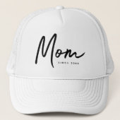 Mam sinds 20XX Modern Eenvoudig Chic Trucker Pet (Voorkant)