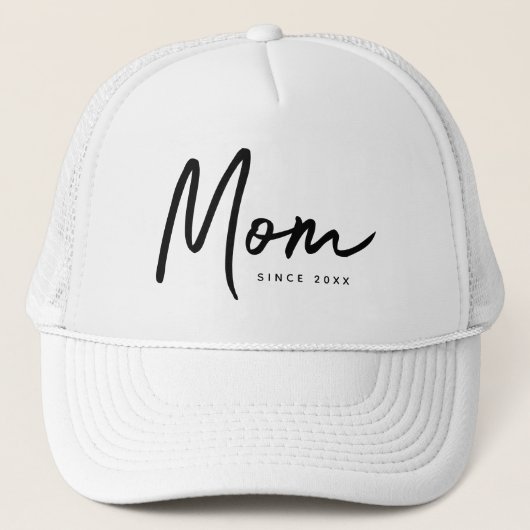 Mam sinds 20XX Modern Eenvoudig Chic Trucker Pet (Voorkant)