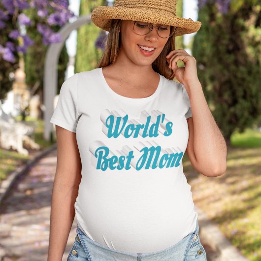 Mam Sky blauwe typografie Moederdag T-shirt