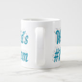 Mam sky blue halve sms'gigantische koffie-mok grote koffiekop (Achterkant)