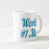 Mam sky blue halve sms'gigantische koffie-mok grote koffiekop (Voorkant rechts)