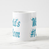 Mam sky blue halve sms'gigantische koffie-mok grote koffiekop (Voorkant)