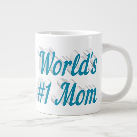 Mam sky blue halve sms'gigantische koffie-mok grote koffiekop (Rechts)