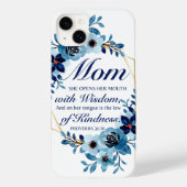 Mam - Spreuken 31:26 Moederdag Schriftbloem Case-Mate iPhone Case (Achterkant)