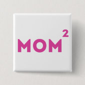 Mam Squared Funny Mam Wiskunde. Vierkante Button 5,1 Cm (Voorkant)