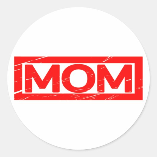Mam Stamp Ronde Sticker (Voorkant)